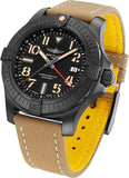 Buy Shop Breitling Avenger Automatic GMT 45 Black Dial Brown Nylon Strap Watch for Men - V32395101B1X1 USA Online