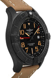 Buy Shop Breitling Avenger Automatic GMT 45 Black Dial Brown Nylon Strap Watch for Men - V32395101B1X1 USA Online