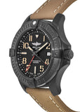 Buy Shop Breitling Avenger Automatic GMT 45 Black Dial Brown Nylon Strap Watch for Men - V32395101B1X1 USA Online
