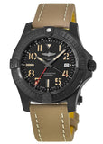 Buy Shop Breitling Avenger Automatic GMT 45 Black Dial Brown Nylon Strap Watch for Men - V32395101B1X1 USA Online