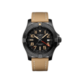 Buy Shop Breitling Avenger Automatic GMT 45 Black Dial Brown Nylon Strap Watch for Men - V32395101B1X1 USA Online