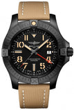 Buy Shop Breitling Avenger Automatic GMT 45 Black Dial Brown Nylon Strap Watch for Men - V32395101B1X1 USA Online