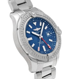 Buy Shop Breitling Avenger Automatic GMT 45 Blue Dial Silver Steel Strap Watch for Men - A32395101C1A1 USA Online