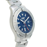 Buy Shop Breitling Avenger Automatic GMT 45 Blue Dial Silver Steel Strap Watch for Men - A32395101C1A1 USA Online