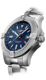 Buy Shop Breitling Avenger Automatic GMT 45 Blue Dial Silver Steel Strap Watch for Men - A32395101C1A1 USA Online
