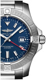 Buy Shop Breitling Avenger Automatic GMT 45 Blue Dial Silver Steel Strap Watch for Men - A32395101C1A1 USA Online