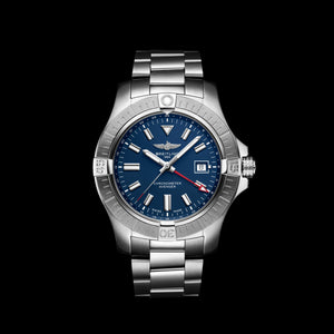Buy Shop Breitling Avenger Automatic GMT 45 Blue Dial Silver Steel Strap Watch for Men - A32395101C1A1 USA Online