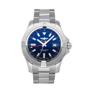 Buy Shop Breitling Avenger Automatic GMT 45 Blue Dial Silver Steel Strap Watch for Men - A32395101C1A1 USA Online