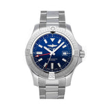 Buy Shop Breitling Avenger Automatic GMT 45 Blue Dial Silver Steel Strap Watch for Men - A32395101C1A1 USA Online