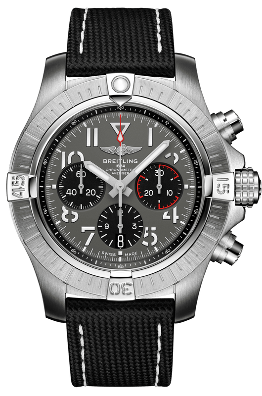 Buy Shop Breitling Avenger B01 Chronograph 45 Anthracite Dial Black Nylon Strap Watch for Men - AB01821A1B1X1 USA Online