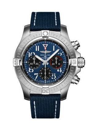Buy Shop Breitling Avenger B01 Chronograph 45 Blue Dial Blue Nylon Strap Watch for Men - AB01821A1C1X1 USA Online