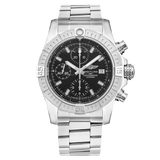 Buy Shop Breitling Avenger Chronograph 43 Black Dial Silver Steel Strap Watch for Men - A13385101B1A1 USA Online