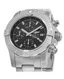 Buy Shop Breitling Avenger Chronograph 43 Black Dial Silver Steel Strap Watch for Men - A13385101B1A1 USA Online