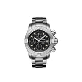 Buy Shop Breitling Avenger Chronograph 43 Black Dial Silver Steel Strap Watch for Men - A13385101B1A1 USA Online