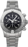 Buy Shop Breitling Avenger Chronograph 43 Black Dial Silver Steel Strap Watch for Men - A13385101B1A1 USA Online