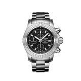 Buy Shop Breitling Avenger Chronograph 43 Black Dial Silver Steel Strap Watch for Men - A13385101B1A1 USA Online