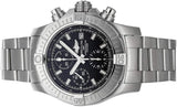 Breitling Avenger Chronograph 43 Black Dial Silver Steel Strap Watch for Men - A13385101B1A1