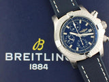 Buy Shop Breitling Avenger Chronograph 43 Blue Dial Blue Nylon Strap Watch for Men - A13385101C1X1 USA Online