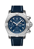 Buy Shop Breitling Avenger Chronograph 43 Blue Dial Blue Nylon Strap Watch for Men - A13385101C1X1 USA Online