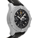 Buy Shop Breitling Avenger Chronograph 45mm Black Dial Black Leather Strap Watch for Men - A13317101B1X1 USA Online