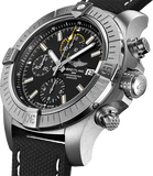 Buy Shop Breitling Avenger Chronograph 45mm Black Dial Black Leather Strap Watch for Men - A13317101B1X1 USA Online