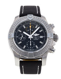 Buy Shop Breitling Avenger Chronograph 45mm Black Dial Black Leather Strap Watch for Men - A13317101B1X1 USA Online