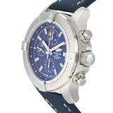 Buy Shop Breitling Avenger Chronograph 45mm Blue Dial Blue Calfskin Strap Watch for Men - A13317101C1X2 USA Online