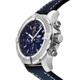 Buy Shop Breitling Avenger Chronograph 45mm Blue Dial Blue Calfskin Strap Watch for Men - A13317101C1X2 USA Online