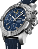 Buy Shop Breitling Avenger Chronograph 45mm Blue Dial Blue Calfskin Strap Watch for Men - A13317101C1X2 USA Online