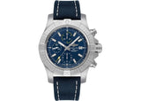 Buy Shop Breitling Avenger Chronograph 45mm Blue Dial Blue Calfskin Strap Watch for Men - A13317101C1X2 USA Online