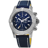 Buy Shop Breitling Avenger Chronograph 45mm Blue Dial Blue Calfskin Strap Watch for Men - A13317101C1X2 USA Online