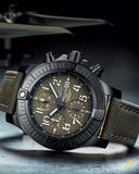 Buy Shop Breitling Avenger Chronograph 45mm Green Dial Green Nylon Strap Watch for Men - V13317101L1X1 USA Online