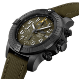 Buy Shop Breitling Avenger Chronograph 45mm Green Dial Green Nylon Strap Watch for Men - V13317101L1X1 USA Online