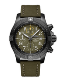 Buy Shop Breitling Avenger Chronograph 45mm Green Dial Green Nylon Strap Watch for Men - V13317101L1X1 USA Online