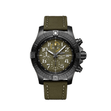 Buy Shop Breitling Avenger Chronograph 45mm Green Dial Green Nylon Strap Watch for Men - V13317101L1X1 USA Online