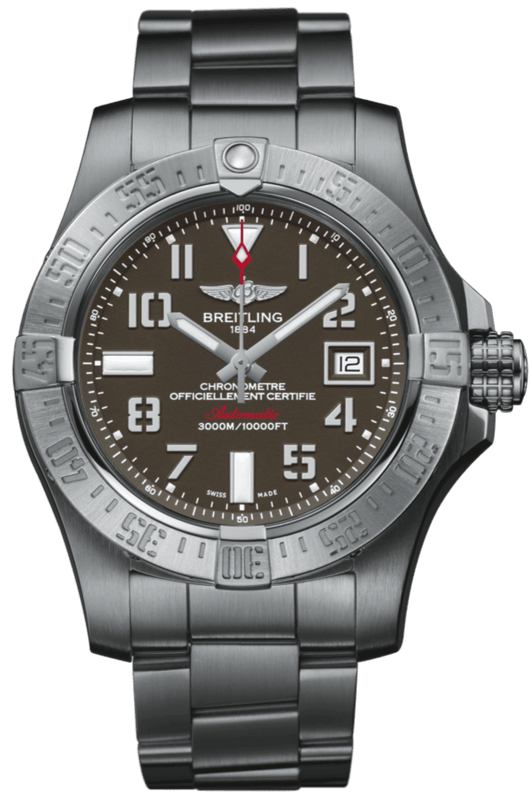 Buy Shop Breitling Avenger II Seawolf 45mm Grey Dial Silver Steel Strap Mens Watch - A1733110/F563 USA Online