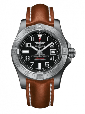 Buy Shop Breitling Avenger II Seawolf Stainless Steel 45mm Volcano Black Leather Strap Mens Watch - A1733110/BC31/434X USA Online