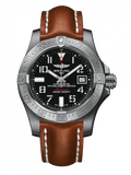 Buy Shop Breitling Avenger II Seawolf Stainless Steel 45mm Volcano Black Leather Strap Mens Watch - A1733110/BC31/434X USA Online