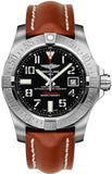 Buy Shop Breitling Avenger II Seawolf Stainless Steel 45mm Volcano Black Leather Strap Mens Watch - A1733110/BC31/434X USA Online
