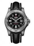 Buy Shop Breitling Avenger II Seawolf Stainless Steel 45mm Volcano Black Leather Strap Mens Watch - A1733110/BC31/436X USA Online