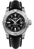 Buy Shop Breitling Avenger II Seawolf Stainless Steel 45mm Volcano Black Leather Strap Mens Watch - A1733110/BC31/436X USA Online
