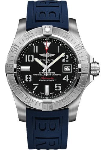 Buy Shop Breitling Avenger II Seawolf Stainless Steel 45mm Volcano Black Rubber Strap Mens Watch - A1733110/BC31/157S USA Online