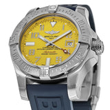Buy Shop Breitling Avenger II Seawolf Yellow Dial Blue Rubber Strap 45mm Mens Watch - A1733110/I519/157S USA Online