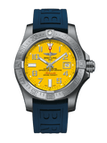 Buy Shop Breitling Avenger II Seawolf Yellow Dial Blue Rubber Strap 45mm Mens Watch - A1733110/I519/157S USA Online