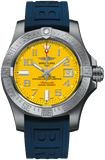Buy Shop Breitling Avenger II Seawolf Yellow Dial Blue Rubber Strap 45mm Mens Watch - A1733110/I519/157S USA Online