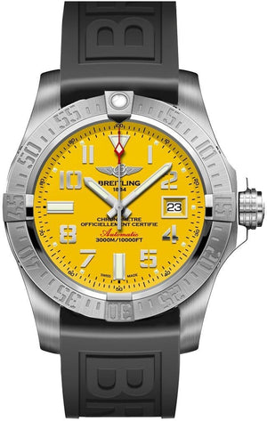 Buy Shop Breitling Avenger II Seawolf Yellow Dial Mens Watch - A1733110/I519/153S USA Online