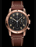 Buy Shop Breitling Avi 1953 Edition Black Dial Brown Leather Strap Watch for Men - RB0920131B1X1 USA Online