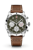 Buy Shop Breitling Avi Chronograph 42 Curtiss Warhawk Green Dial Brown Leather Strap Watch for Men - A233802A1L1X1 USA Online