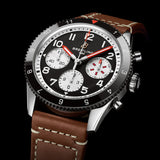 Buy Shop Breitling Avi Chronograph 42 Mosquito Black Dial Brown Leather Strap Watch for Men - Y233801A1B1X1 USA Online