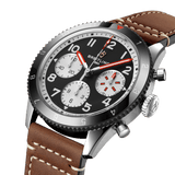 Buy Shop Breitling Avi Chronograph 42 Mosquito Black Dial Brown Leather Strap Watch for Men - Y233801A1B1X1 USA Online